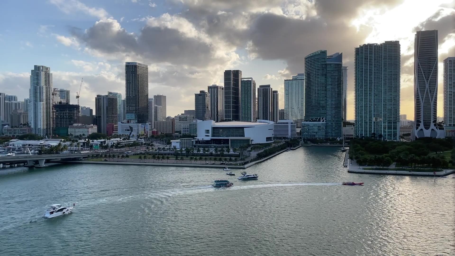 Aerial view of the Miami skyline